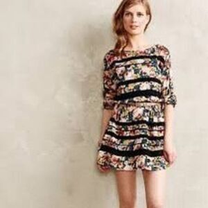 Anthropologie Holding Horses Dress Floral Lace Flowing Womens Small
